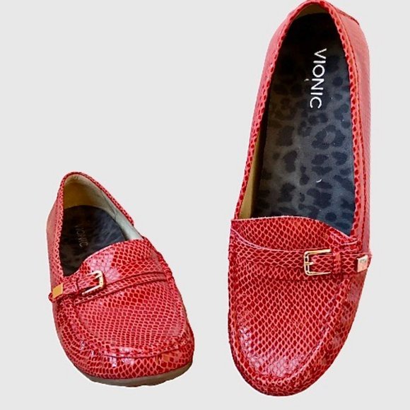 David Tate Loafer Patent Leather Snakeskin Print Womens size 12 - Picture 9 of 14